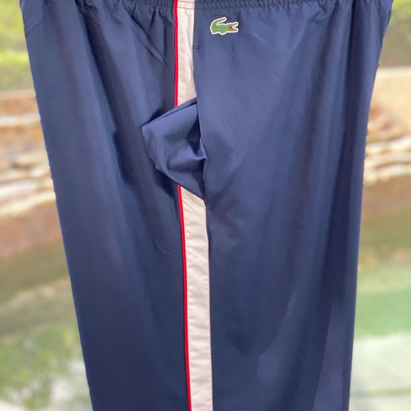 LACOSTE SPORT COLOR BANDS TAFFETA TENNIS TRACKSUIT - Picture 9 of 11
